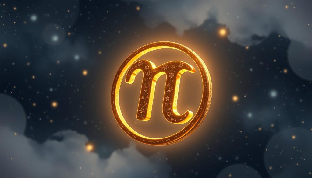 A captivating astrological sign floating in a serene, ethereal atmosphere. The symbol is rendered in intricate detail, with a tactile, three-dimensional quality, illuminated by soft, diffused celestial lighting. The background is a dreamy, star-filled sky, evoking a sense of mysticism and cosmic wonder. The composition is balanced and visually striking, drawing the viewer's eye to the central astrological emblem. The overall mood is one of tranquility, contemplation, and a connection to the rhythms of the universe.