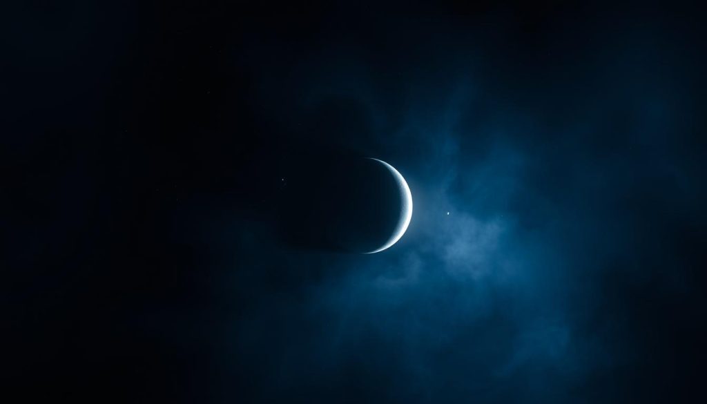 A celestial dance against a swirling, nebulous backdrop. In the foreground, the planet Mercury, shrouded in an iridescent aura, appears to be in retrograde motion, its path tracing a graceful arc across the inky heavens. Celestial bodies twinkle in the distance, their light casting a soft, ethereal glow upon the scene. The atmosphere is charged with a sense of cosmic mystery, as if the very fabric of time and space is in a state of flux. Dramatic lighting casts dramatic shadows, highlighting the dynamic energy of this astronomical event. Capture the essence of this astrological phenomenon in rich, vibrant detail.